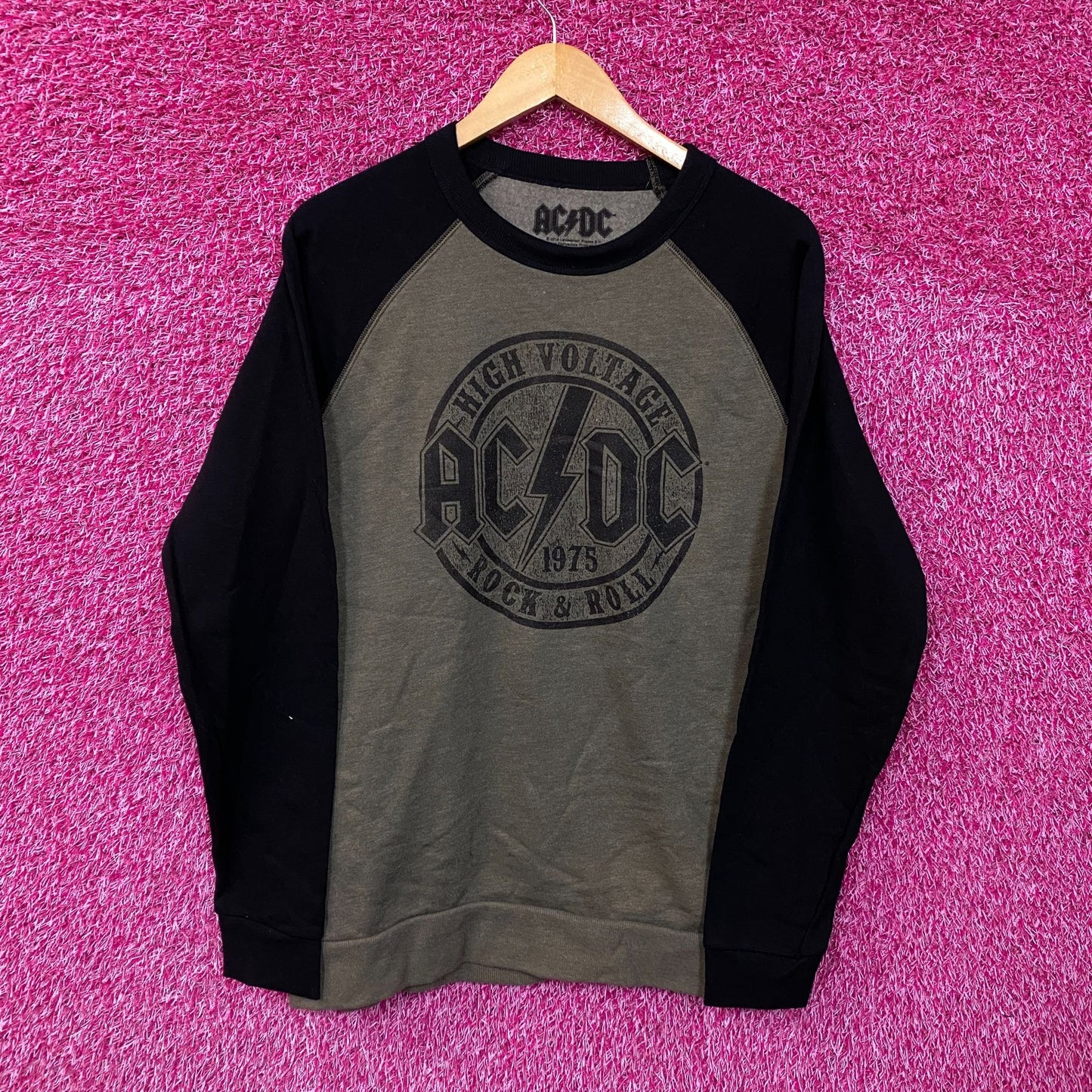 AC/DC High Voltage 1975 Rock & Roll Metal Band Crewneck L