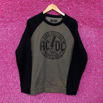 AC/DC High Voltage 1975 Rock & Roll Metal Band Crewneck L