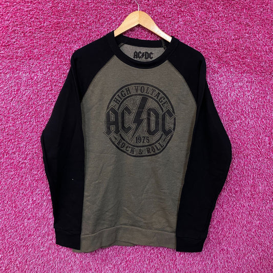 AC/DC High Voltage 1975 Rock & Roll Metal Band Crewneck L