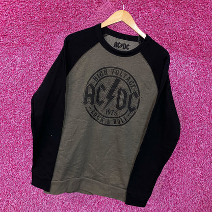 AC/DC High Voltage 1975 Rock & Roll Metal Band Crewneck L
