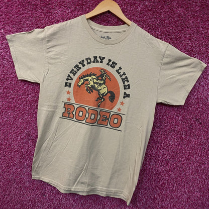 Junk Food Everyday is Like a Rodeo Graphic T-Shirt Medium