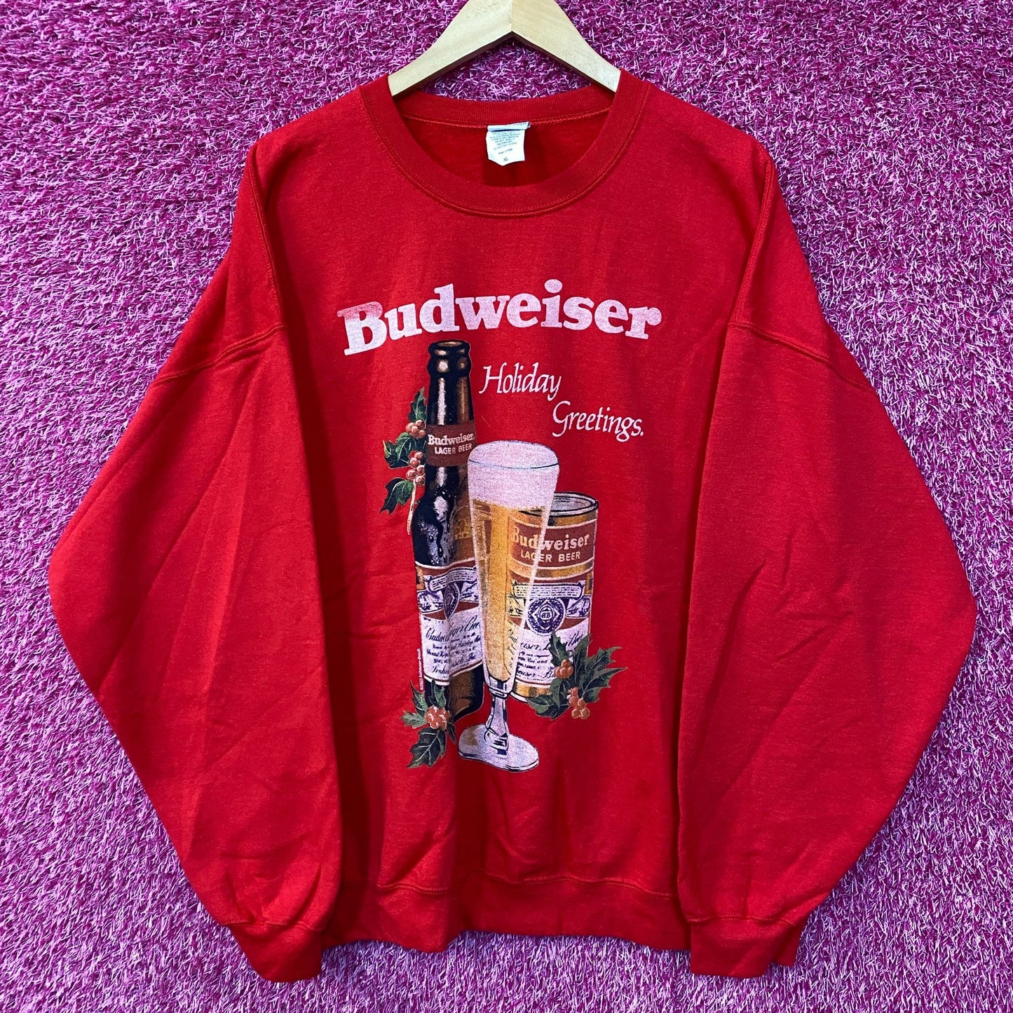 Budweiser Holiday Greetings Crewneck size XL