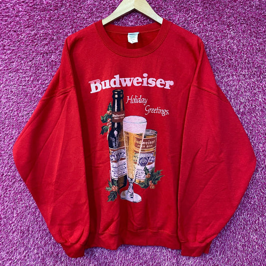 Budweiser Holiday Greetings Crewneck size XL