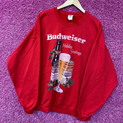Budweiser Holiday Greetings Crewneck size XL