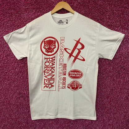 Houston Rockets Fanatics NBA Marvel Wakanda Forever T-Shirt Medium