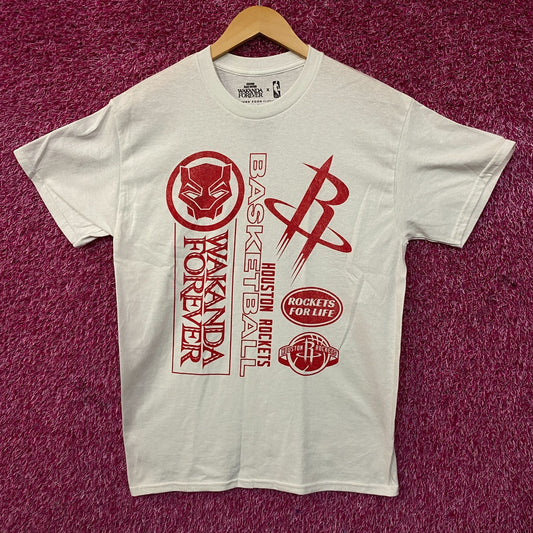 Houston Rockets Fanatics NBA Marvel Wakanda Forever T-Shirt Medium