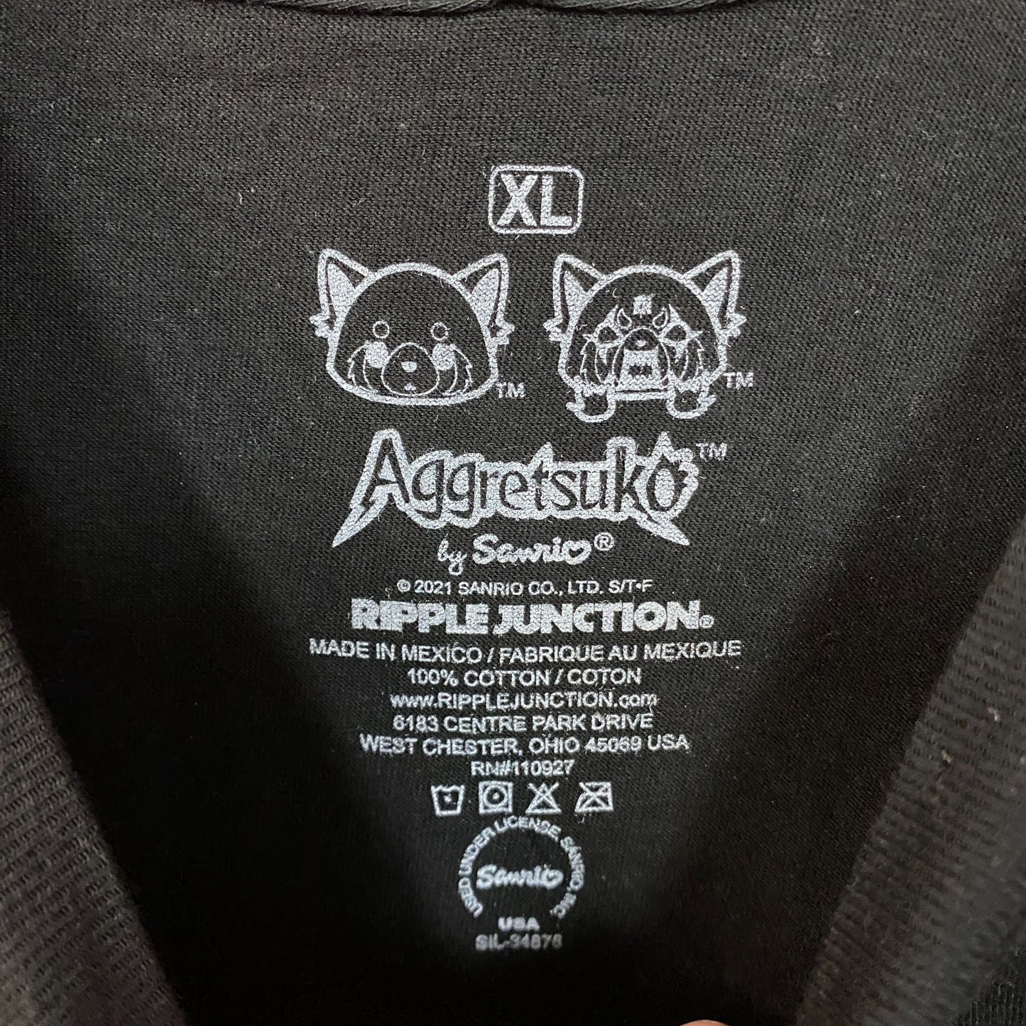 Aggretsuko Retsuko Metal Hard Rock T-Shirt XL