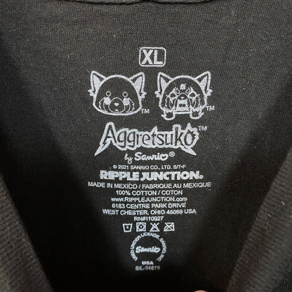 Aggretsuko Retsuko Metal Hard Rock T-Shirt XL