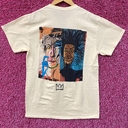 Jean-Michel Basquiat Dos Cabezas Art T-Shirt Beige Medium.