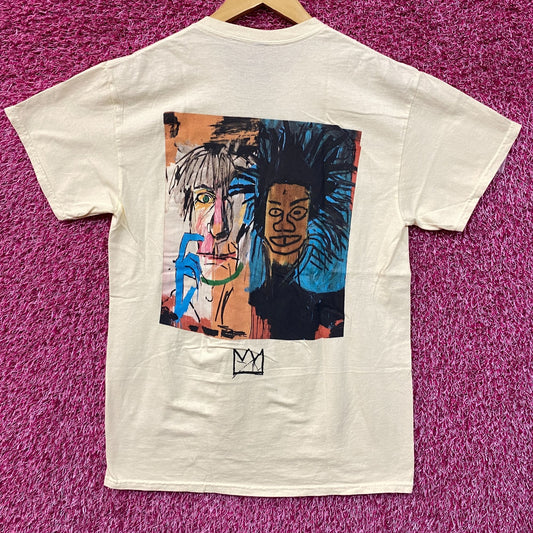 Jean-Michel Basquiat Dos Cabezas Art T-Shirt Beige Medium.