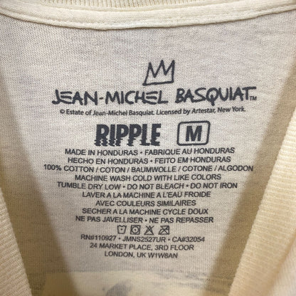 Jean-Michel Basquiat Dos Cabezas Art T-Shirt Beige Medium.