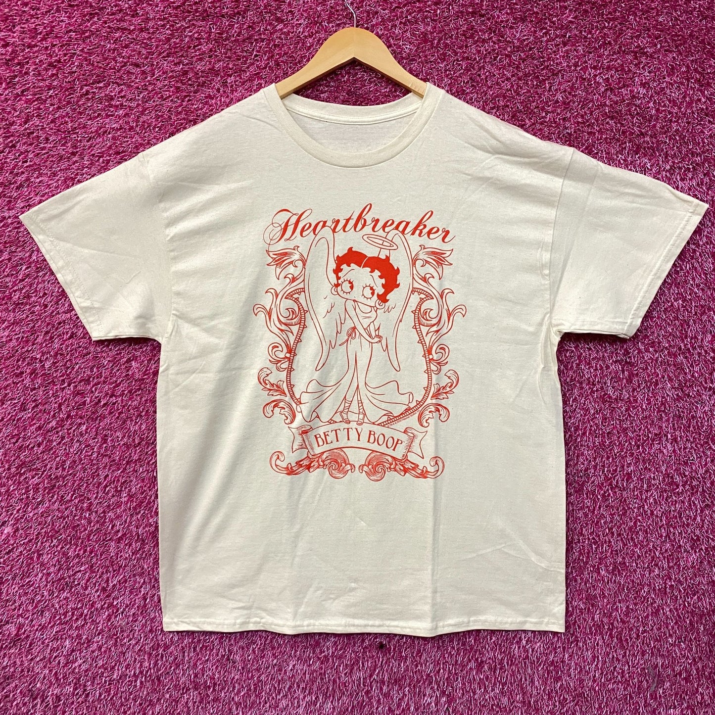 Betty Boop Heartbreaker Cute Graphic T-Shirt Large
