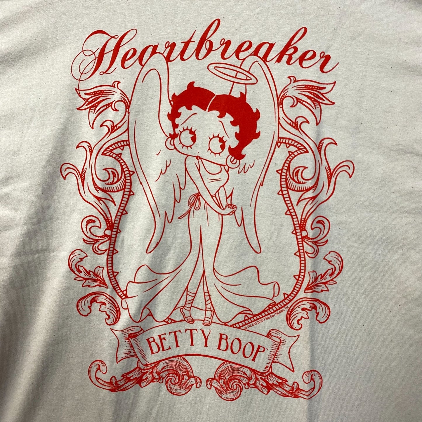 Betty Boop Heartbreaker Cute Graphic T-Shirt Large