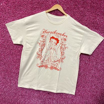 Betty Boop Heartbreaker Cute Graphic T-Shirt Large