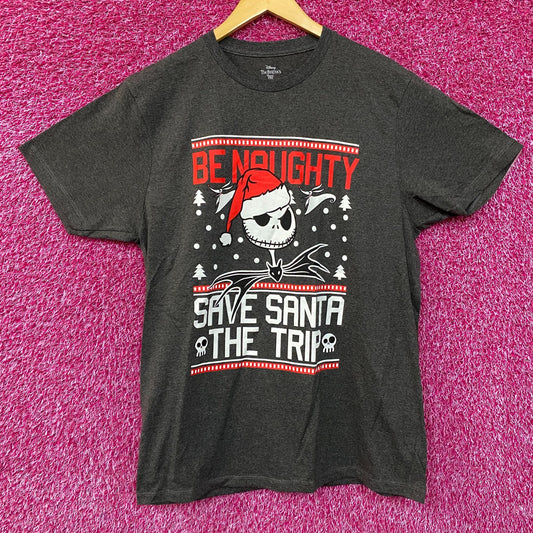 The Nightmare Before Christmas JacK Skellington Santa Hat T-Shirt Large