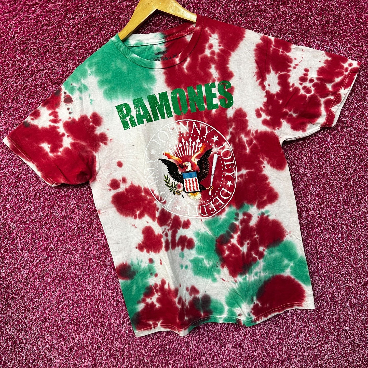 The Ramones Logo Tie Dye Rock Tshirt Size Medium