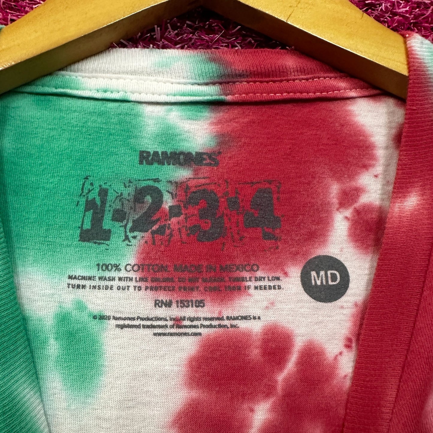 The Ramones Logo Tie Dye Rock Tshirt Size Medium