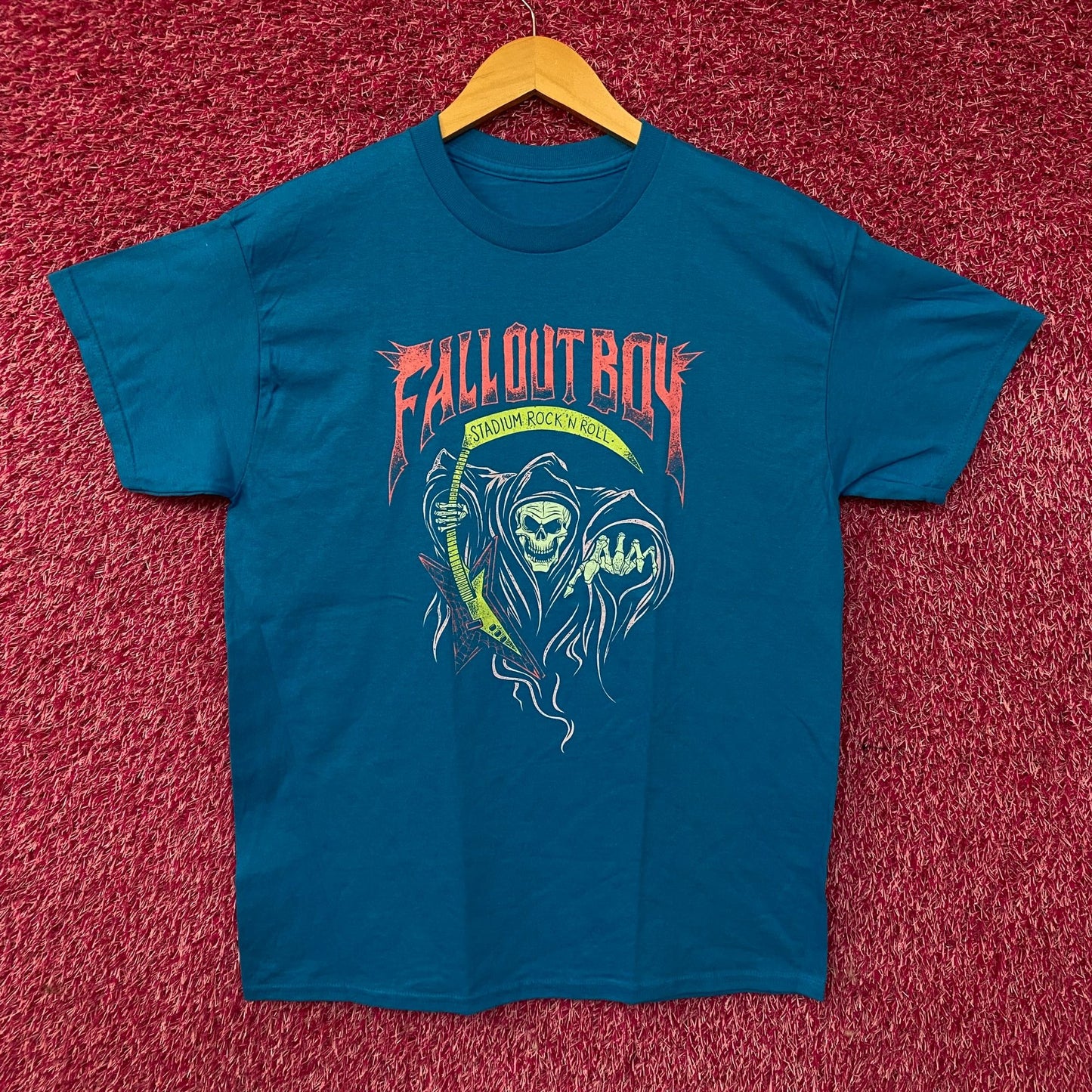 Fall Out Boy Stadium Rock n' Roll Reaper T-Shirt Medium