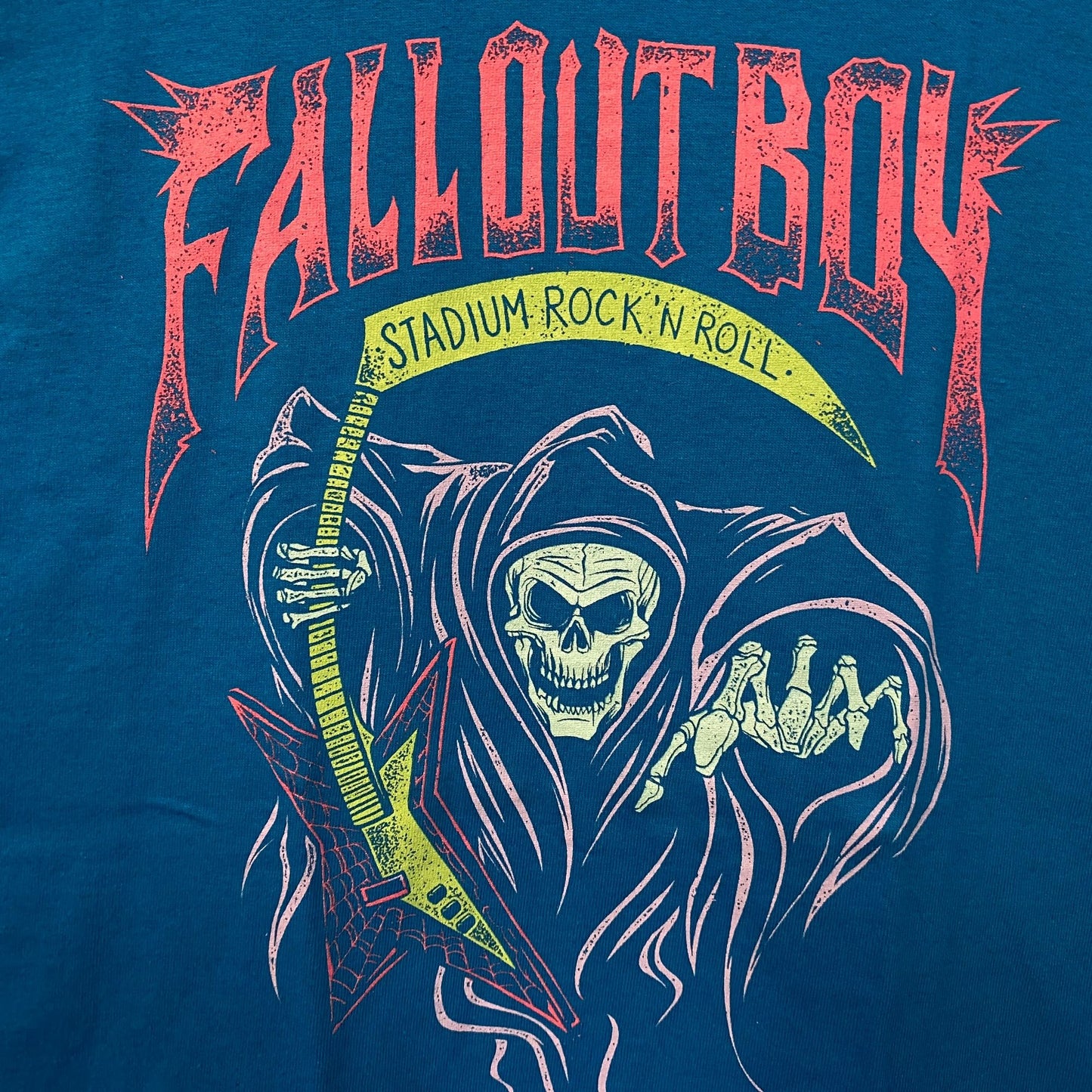 Fall Out Boy Stadium Rock n' Roll Reaper T-Shirt Medium