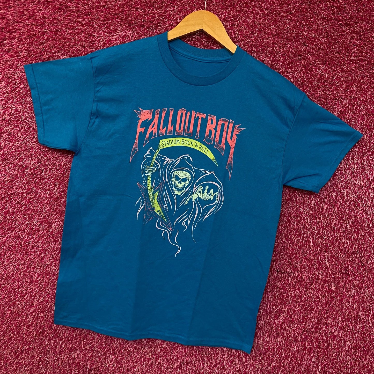 Fall Out Boy Stadium Rock n' Roll Reaper T-Shirt Medium