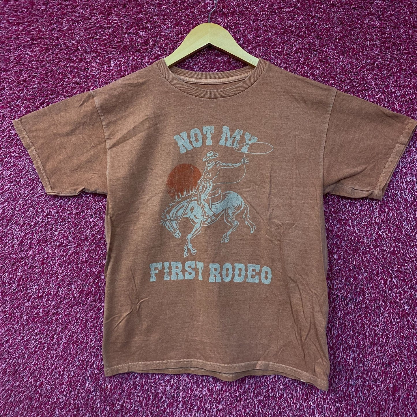 Not My First Rodeo Cowboy Vintage Style Graphic T-Shirt XL