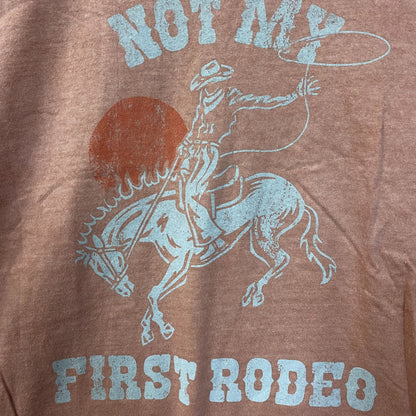 Not My First Rodeo Cowboy Vintage Style Graphic T-Shirt XL