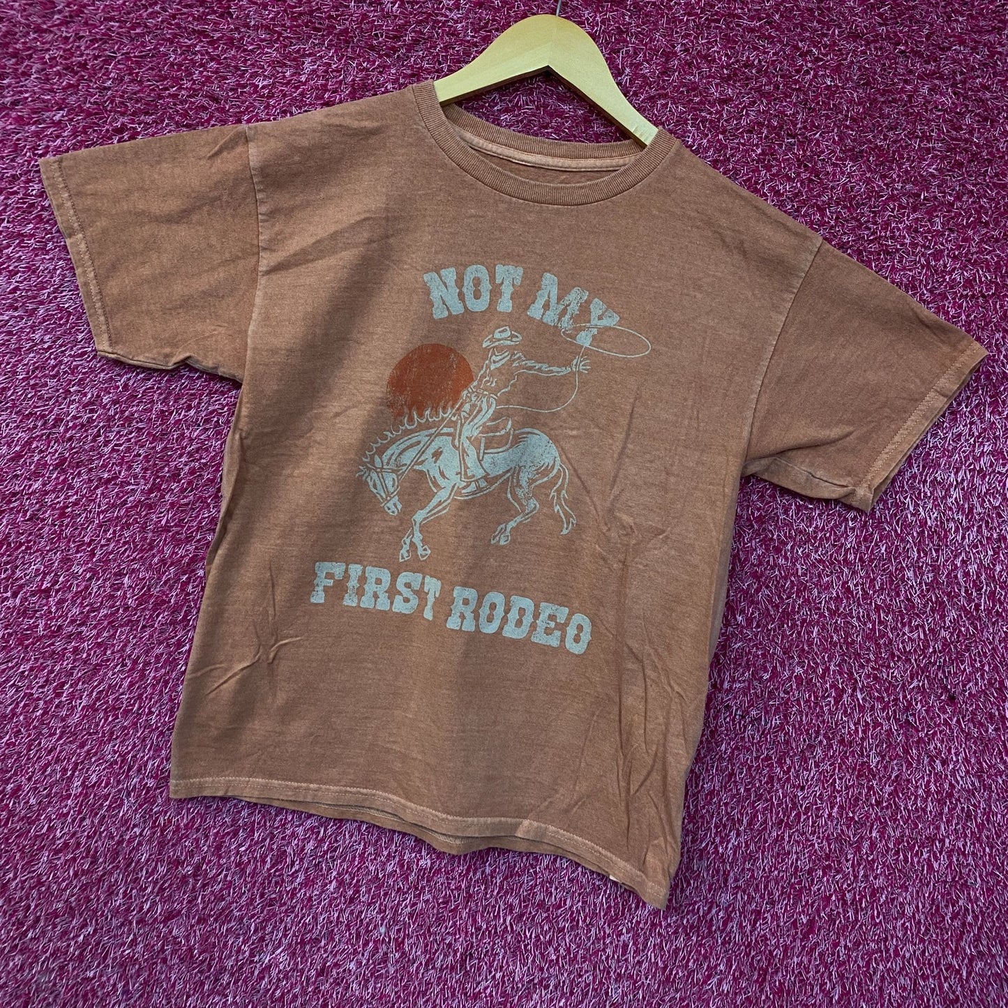 Not My First Rodeo Cowboy Vintage Style Graphic T-Shirt XL