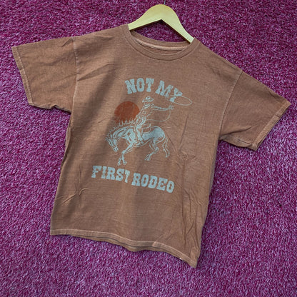 Not My First Rodeo Cowboy Vintage Style Graphic T-Shirt XL