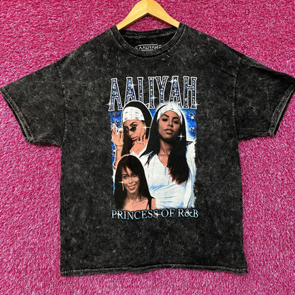 Aaliyah Princess Of RnB mineral Wash Tshirt size Large