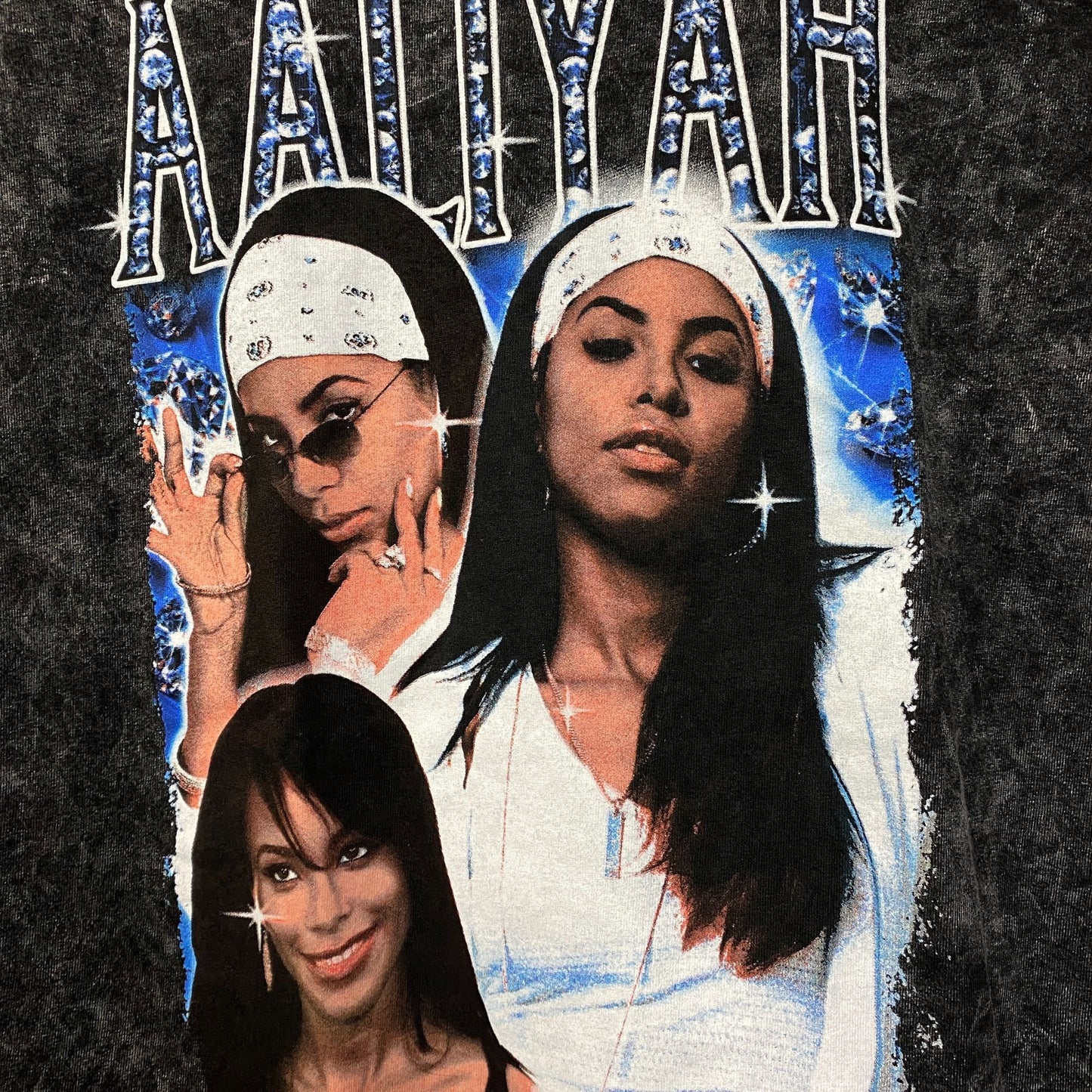 Aaliyah Princess Of RnB mineral Wash Tshirt size Large