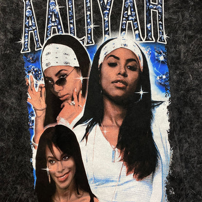 Aaliyah Princess Of RnB mineral Wash Tshirt size Large