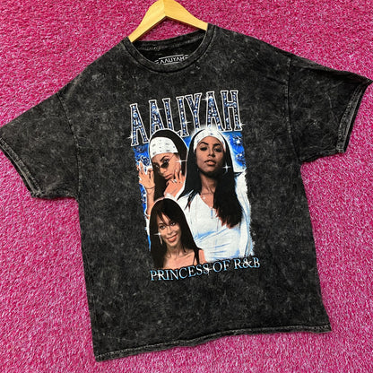 Aaliyah Princess Of RnB mineral Wash Tshirt size Large