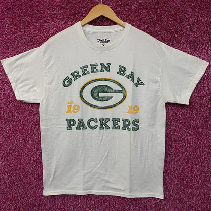 Junk Food Clothing Green Bay Packers Faded Style Graphic T-Shirt Medium