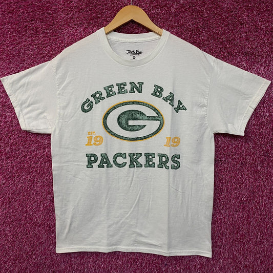 Junk Food Clothing Green Bay Packers Faded Style Graphic T-Shirt Medium