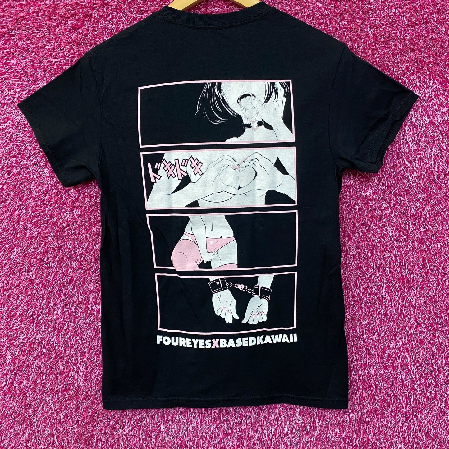 Foureyes X Based Kawaii Doki Doki Hentai Anime T-shirt Small