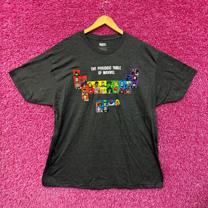 Marvel Avengers Periodic Table T-shirt size 2XL