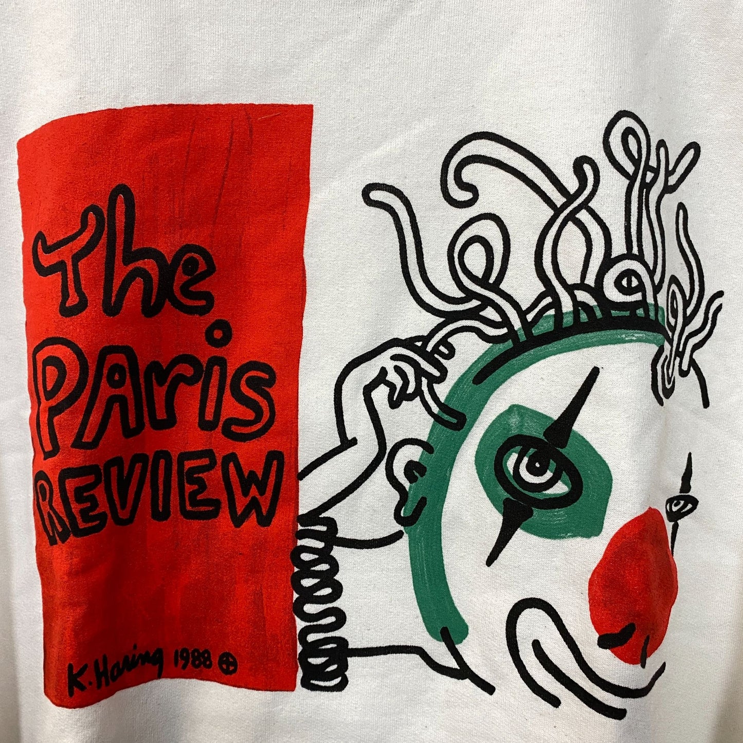 Keith Haring The Paris Review Crew Neck Sweatshirt size Medium