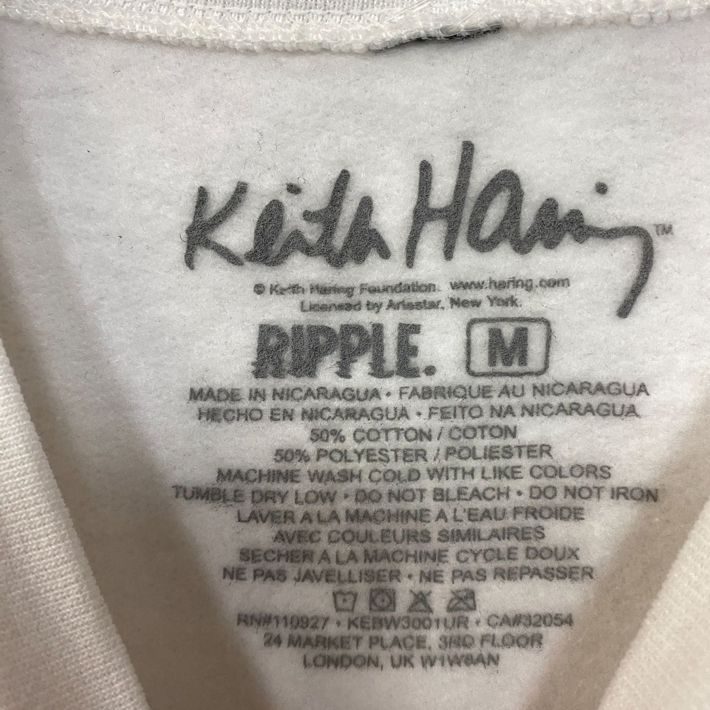 Keith Haring The Paris Review Crew Neck Sweatshirt size Medium