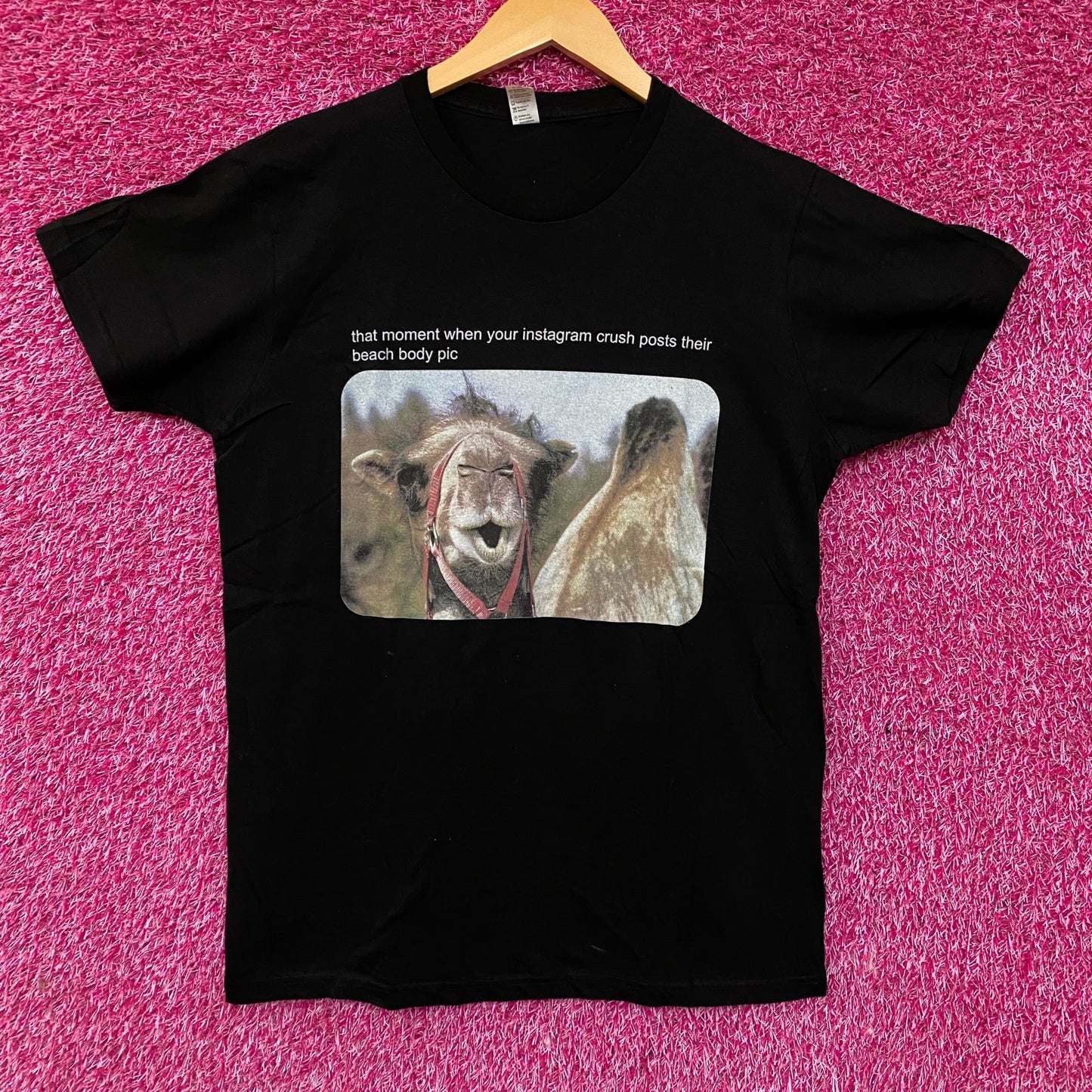 Camel Beach Body Meme Tshirt size Medium