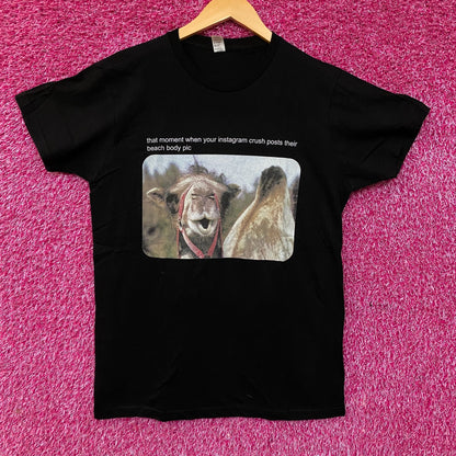 Camel Beach Body Meme Tshirt size Medium