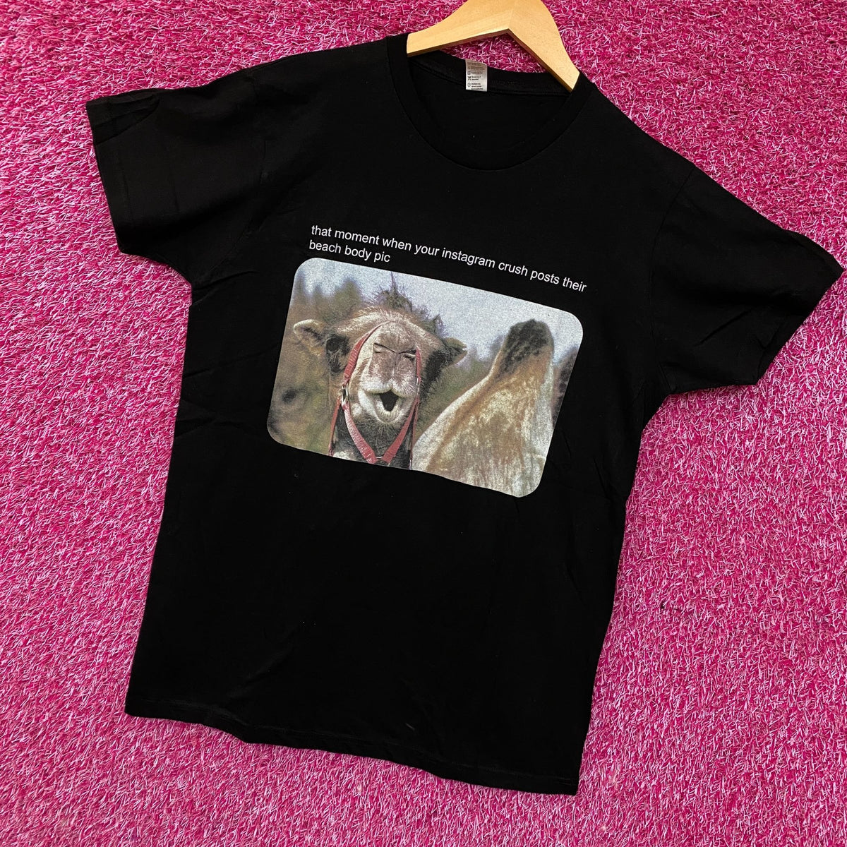 Camel Beach Body Meme Tshirt size Medium