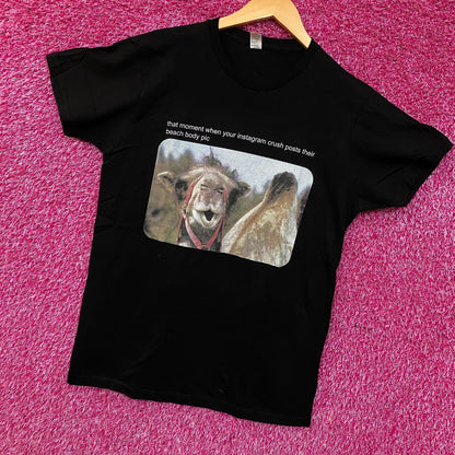 Camel Beach Body Meme Tshirt size Medium