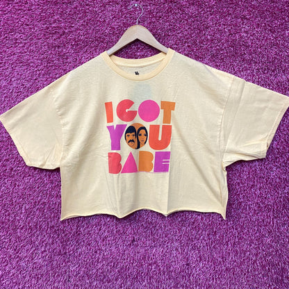 Sonny and Cher I Got You Babe Crop top Size XL