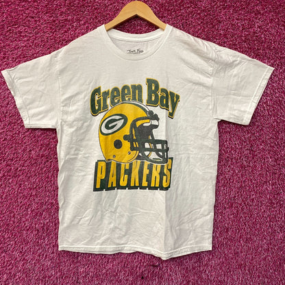 Junk Food Clothing NFL Green Bay Packers Throwback Helmet Logo T-Shirt Medium