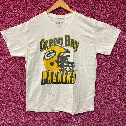Junk Food Clothing NFL Green Bay Packers Throwback Helmet Logo T-Shirt Medium