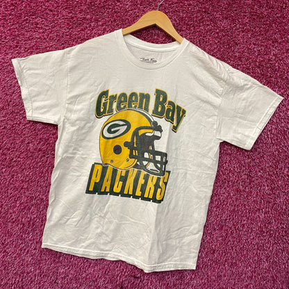 Junk Food Clothing NFL Green Bay Packers Throwback Helmet Logo T-Shirt Medium