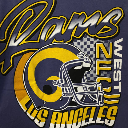 Junk Food Clothing Los Angeles Rams West Vintage Style Women's Tee Medium