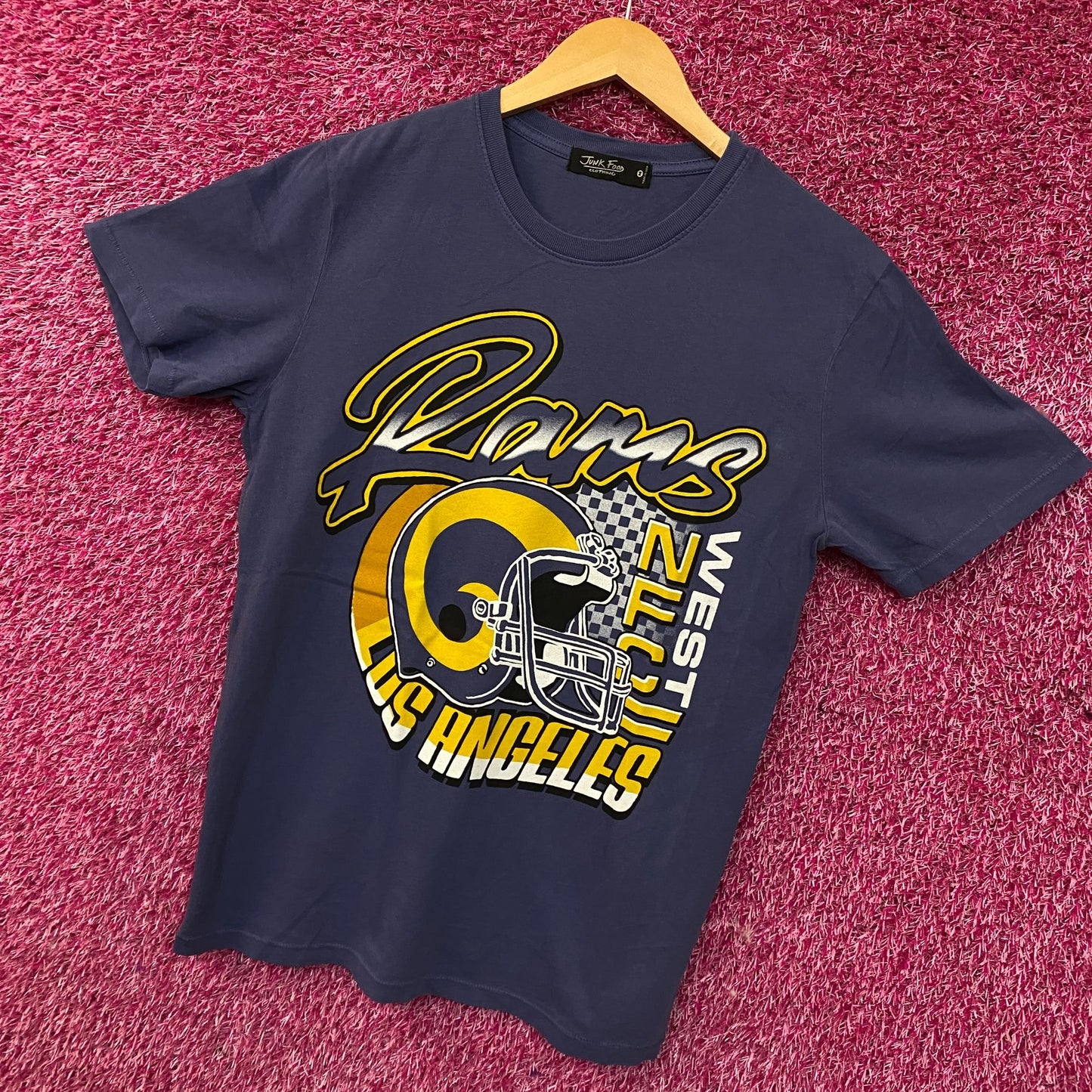 Junk Food Clothing Los Angeles Rams West Vintage Style Women's Tee Medium