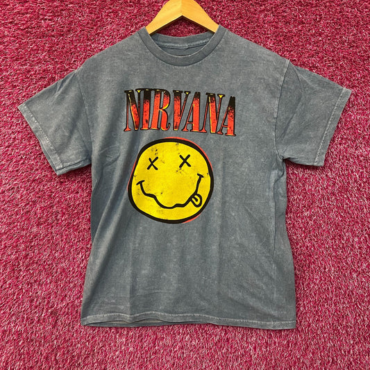 Nirvana Nevermind Album Dead Smiley Grunge T-Shirt Medium