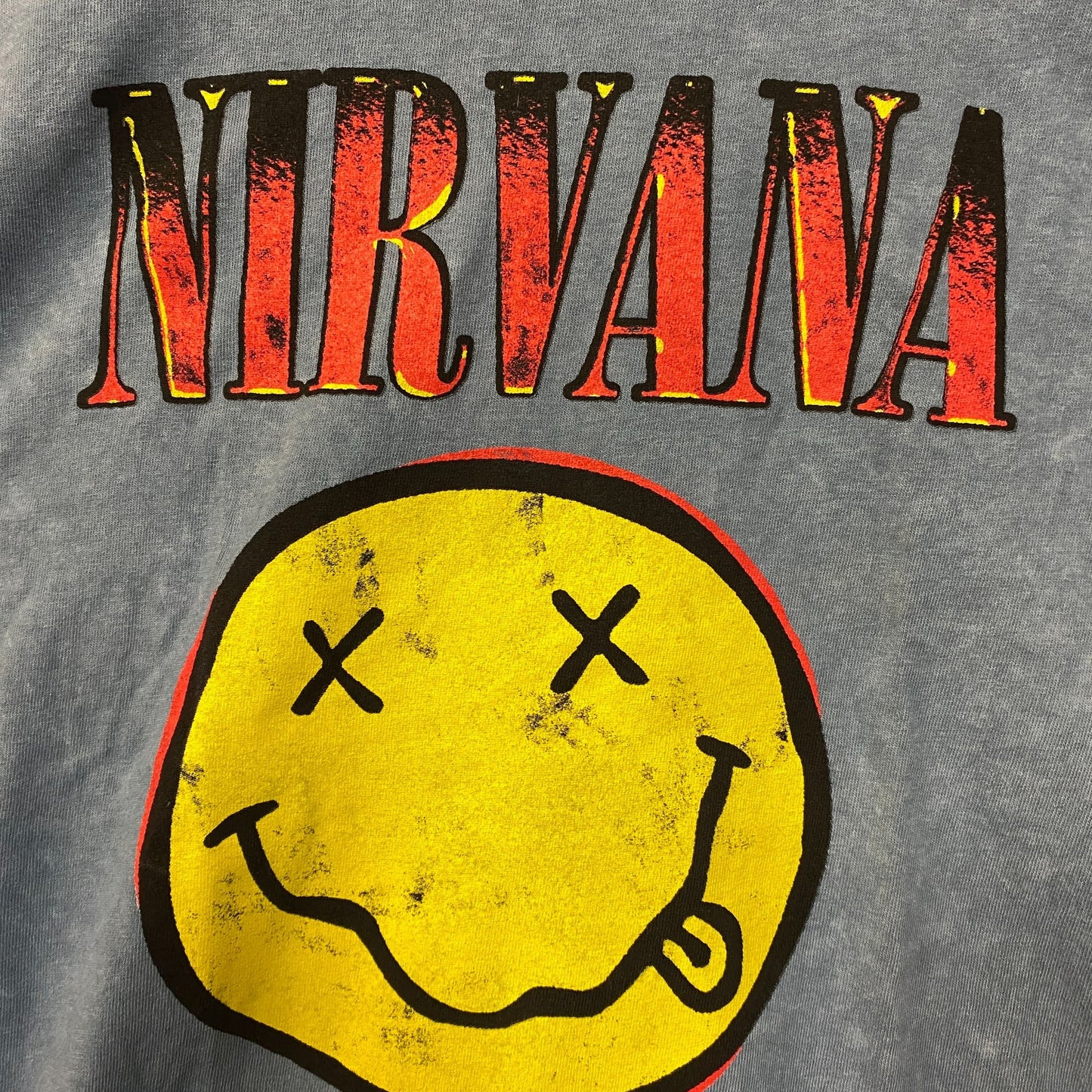Nirvana Nevermind Album Dead Smiley Grunge T-Shirt Medium